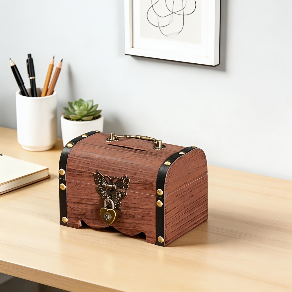 Wooden Treasure Box Decorative Jewelry Storage Box